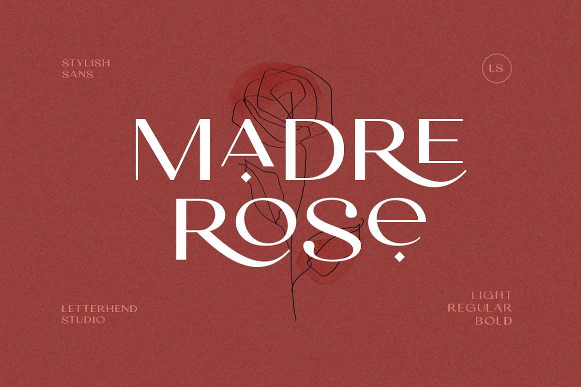 Шрифт rose. Rose font.